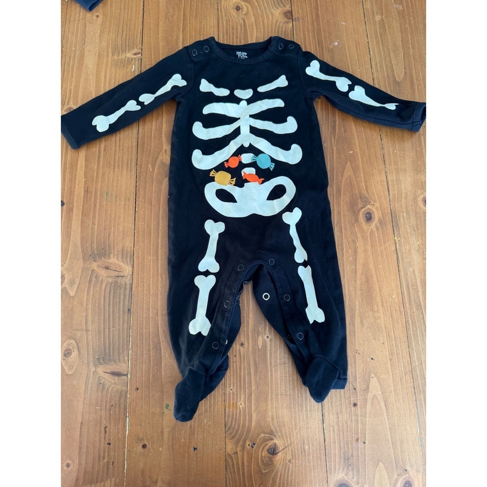 Just One You Carters Baby 6M Skeleton Candy Halloween Footed